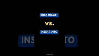 SQL BULK INSERT Vs INSERT INTO ✍️ [upl. by Crooks585]