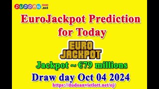 How to get Eurojackpot numbers predictions for Friday 04102024 Jackpot  €79 millions [upl. by Louanna]