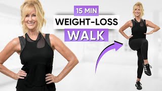 Best Walking Exercise For Weight loss  15 Minute Walk At Home Women Over 50 [upl. by Nuawtna]