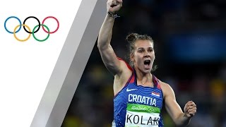 Sara Kolak becomes Javelin Olympic champion [upl. by Soloman131]