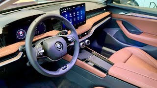 New SKODA SUPERB 2024  INTERIOR tour BEAUTIFUL details amp new INFOTAINMENT LampK [upl. by Yoj211]