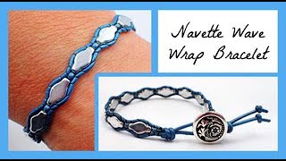 Navette Wave Wrap Bracelet Jewelry Making Off the Beaded Path [upl. by Hubbard316]