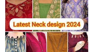 Latest neck designs 2024🥰stylish and trendy fashion with MK [upl. by Tengler82]