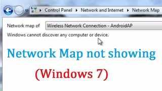 Windows cannot discover any computer or device  Network Map not showing in Windows 7 [upl. by Llerot]