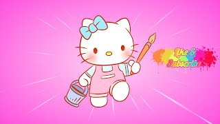 How to Color Baby Hello Kitty Drawing coloring video drawtube28 [upl. by Ahsiyt]