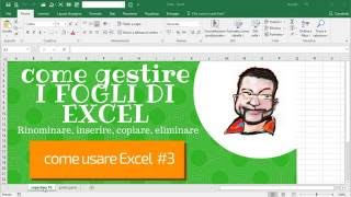 Come gestire i fogli di excel CORSO BASE 36 [upl. by Hugo]