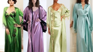 elegance Silk women nightwear sleepwear night gown ideas [upl. by Aruol567]