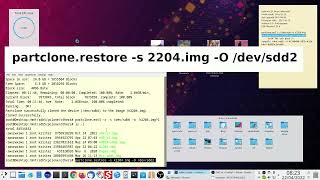 Cloning Kubuntu 2204 onto USB3 flash drive using Partclone [upl. by Annij]