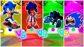 🟢 Sonic The Hedgehog 🆚 Sonic Exe 🆚 Sonic The Werehog 🆚 Shin Sonic  Tiles Hop EDM Rush [upl. by Alejo]