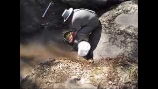 Digging for sapphires at Down the Hill Yarrow Creek near Glen Innes NSW Australia 2 [upl. by Ailic]