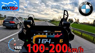 BMW F850GS 2023  100200kmh ACCELERATION  Gopro GPS and DRAGY measured [upl. by Autum]