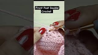 front post double crochet  fpdc fpdc crochet crochetstitch howtocrochet shorts [upl. by Kimball]