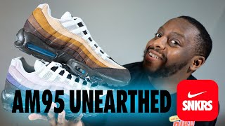 Nike Air Max 95 Unearthed Erosion SNKRS On Foot Sneaker Review QuickSchopes 739 Schopes HM0953 100 [upl. by Huff984]