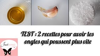 DIY  Test  2 recettes pour avoir les ongles qui poussent plus vite [upl. by Bisset250]