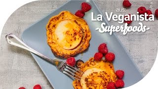 SüßkartoffelPancakes mit Äpfeln – aus La Veganista Superfoods – VeggieDay [upl. by Kired847]