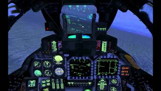 F14D Tomcat Carrier Landing at NightFSX [upl. by Ennairod]