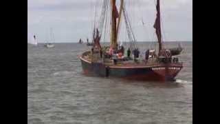 WHITSTABLE REGATTA 2013 PART 3 THE WHITSTABLE SMACK AND BARGE RACE [upl. by Otrebireh940]