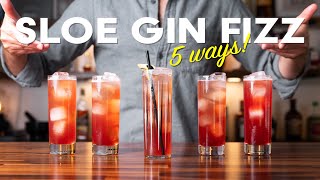 5 ways to make a SLOE GIN FIZZ  a refreshing drink for cooler weather [upl. by Torrie732]