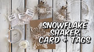 Snowflake Shaker card and tags [upl. by Safko679]