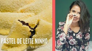 PASTEL DE LEITE NINHO RECHEADO COM BRIGADEIRO SEM AÇÚCAR l Canal da Lari Ferreira [upl. by Llezniuq]