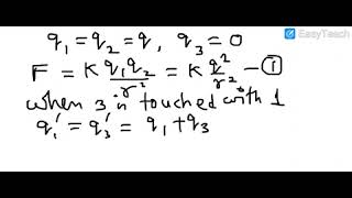 Identical isolated conducting spheres 1 and 2 have equal charges and are separated by a distance tha [upl. by Telocin]