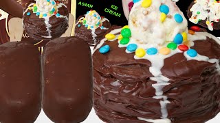 ASMR ULTIMATE NUTELLA CHOCOLATE CREPE CAKE 누텔라 크레페 ICE CREAM EATING SOUNDS 디저트먹방 chocolate 초콜릿먹방 [upl. by Ainoet394]