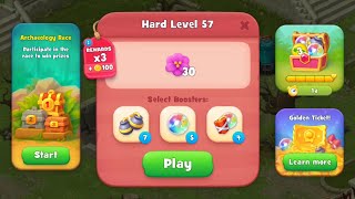 Gardenscapes Level 57 no boosters  F2P ANDROID IOS 4K [upl. by Siulegroj]