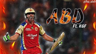 AB De Villiers Ft KGF 🔥  Attitude Status Edit 🥵❤️ cricket  ABD ▶️Mr360 tmpabd17 [upl. by Marmaduke]