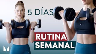 Mejor Rutina de GIMNASIO de 5 Días ¡Para Mujeres [upl. by Amliw]