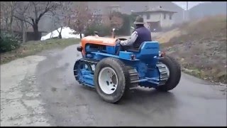 Trattore Lamborghini cingolato su gommeCrawler tractor on tires Homemade CONSTRUCTION [upl. by Vernita341]