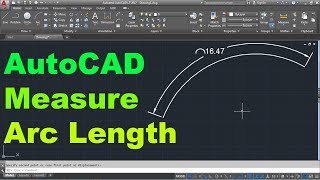 AutoCAD Measure Length of Arc [upl. by Lee508]