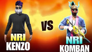 NRI KOMBAN VS  NRI KENZO 1v1 Mass Gameplay Kenzo gamer Garena free fire🔥🔥 [upl. by Eilrahs243]