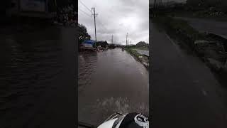 CHINCHOTI ANJUR PHATA ROAD water logging 🌧 kaman waterlogging rain pothole [upl. by Auerbach]