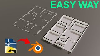 How to Import AutoCAD File into Blender 3D Step by Step Tutorial for Beginners  Tutorial Graphskill [upl. by Atekin]