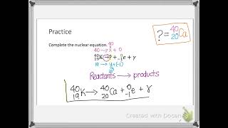 1032C Ch 10 Radioactivity and Writing Nuclear Reactions [upl. by Ebbie]