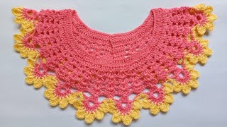 Very Easy Crochet coller  Crochet Neck Design  কুশিকাটার গলার ডিজাইন [upl. by Bari]