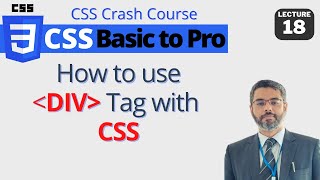 How to use HTML DIV Tag  DIV Tag with CSS  CSS and DIV Tag for layout  L18 [upl. by Dew]