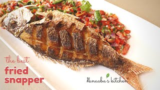 Crispy Fried Red Snapper Fish  how to fry whole red snapper fish [upl. by Vivle]