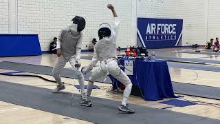 ZHAN Kevin VS LOZANO Veyron Jericho   Air Force ROCRJCC Div II Mens Foil [upl. by Kramer399]