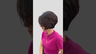 Dang Hieu Layer bob haircut  Kiểu tóc ngắn cho mặt tròn danghieuhairstylist layerbobhaircut [upl. by Earesed646]