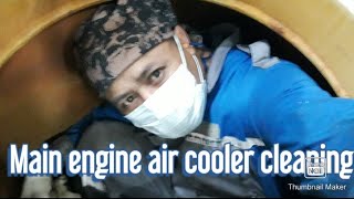 Main engine air cooler cleaning [upl. by Eux606]