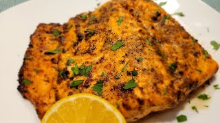 Air Fryer Garlic Butter Salmon  Tender amp Moist Fish  Easy Seafood Recipe [upl. by Yerrok]