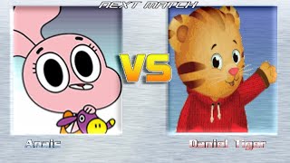 MUGEN BATTLES  Anais Watterson vs Daniel Tiger [upl. by Ahsotan]