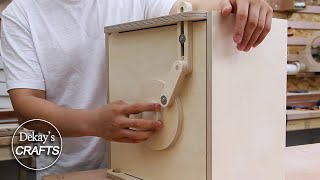 woodworking kinetic locking idea  wood hinge  vaults  mechanism [upl. by Navnod862]