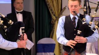 2015 Budapest Burns Supper  Pipers and Address to a Haggis [upl. by Aleunam]