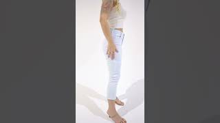 Calça Feminina Jeans Capri Triblend Lycra Modeladora 72748494 [upl. by Cela]