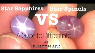 How to Differentiate Star Sapphire amp Star Spinel just by Star Appearance Gems Identification [upl. by Aiasi]