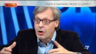 Sgarbi vs Roberto Saviano e la sua trasmissione quotVieni via con mequot La7 14NOV2010 [upl. by Natty]