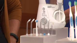 Waterpik Aquarius Pro Water Flosser w 2 Nano Sonic Toothbrushes with Kerstin Lindquist [upl. by Uwton]