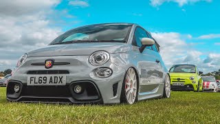 Insane Bagged Abarth 595 Essesse at a 150 car Abarth Meet [upl. by Gayelord]